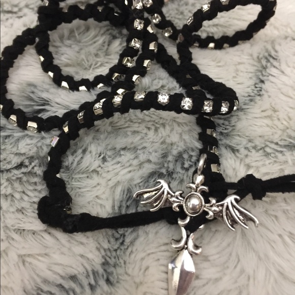 5-WRAP BOHO GENUINE LEATHER & CRYSTALS-HANDMADE - Picture 4 of 7